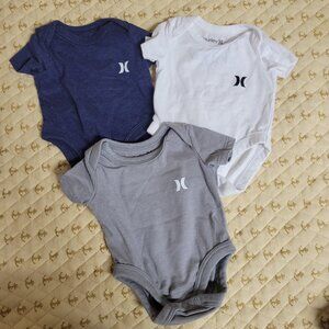 Hurley 3 pack short sleeve bodysuit